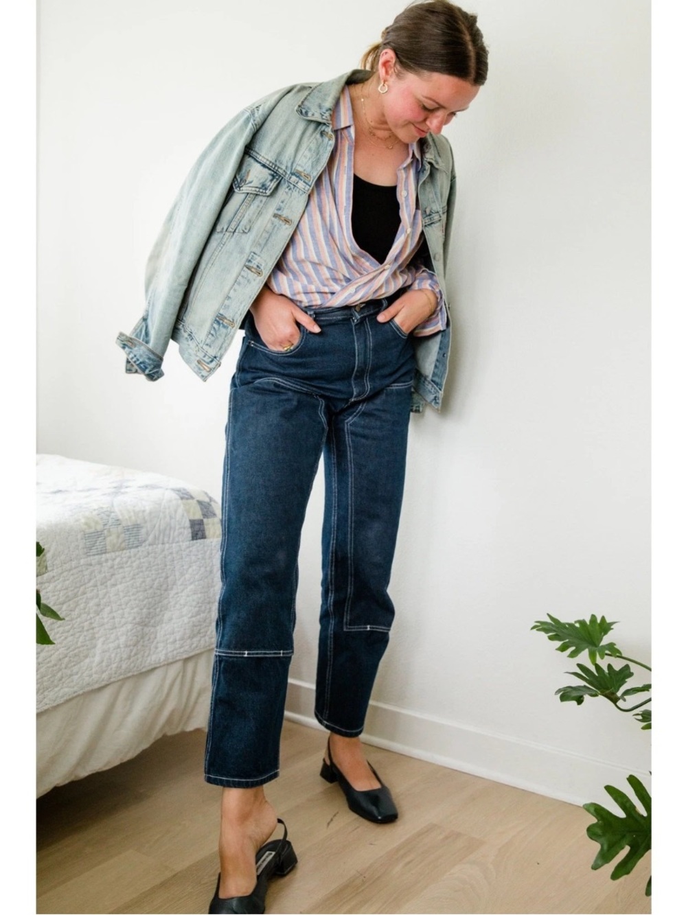 Rudy Jude Dark Blue Straight Leg Utility Jeans sz 0 EUC Sold Out.